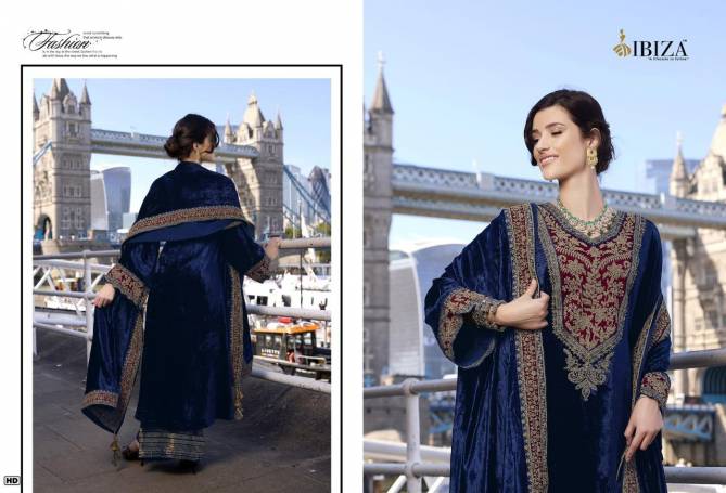 Delhi 6 Dobara By Ibiza Viscose Velvet Embroidery Salwar Kameez Suppliers In India